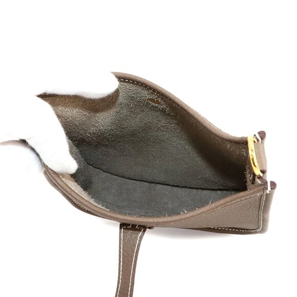 HERMES Everlyne Amazon TPM Shoulder Bag Taurillon Clemence Etoupe U 90279982 - Picture 10 of 12